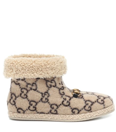 gucci ugg boots|gucci heeled ankle boots.